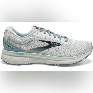 Brooks Trace Athletic Tennis Shoes Whisper White/Tourmaline/Aqua, Women’s 12